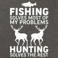 Fishing Solves Most Of My Problems Hunting Solves The Rest Cotton Canvas Backpack