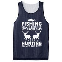 Fishing Solves Most Of My Problems Hunting Solves The Rest Mesh Reversible Basketball Jersey Tank