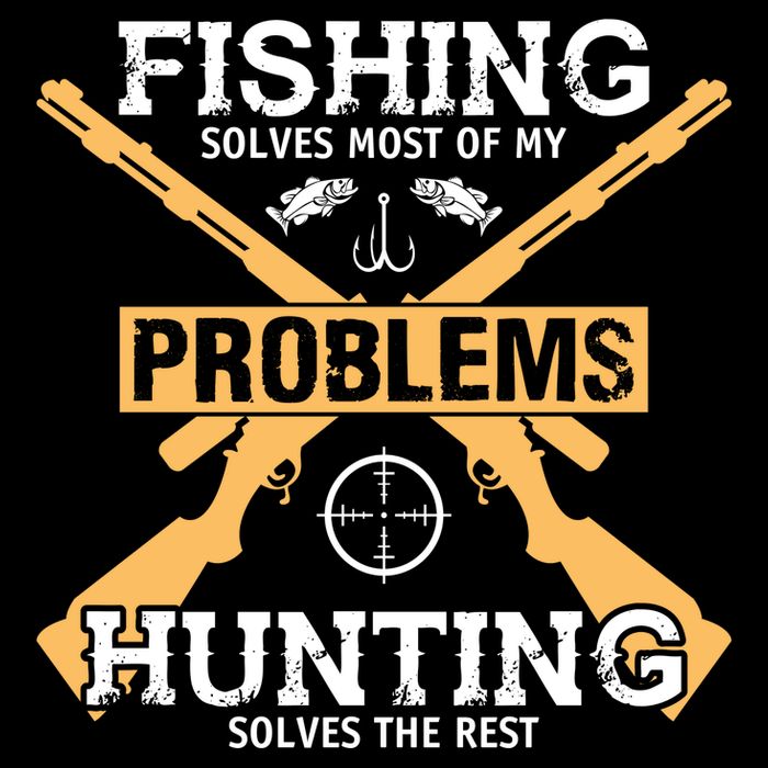 Fishing Solves Most Problems Hunting Solves The Rest Flexfit Unipanel Trucker Cap