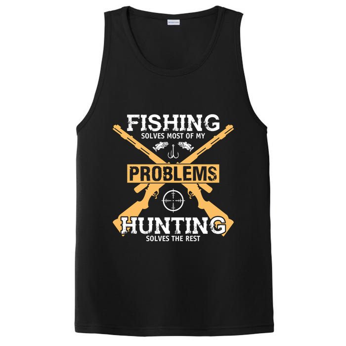 Fishing Solves Most Problems Hunting Solves The Rest PosiCharge Competitor Tank