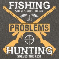 Fishing Solves Most Problems Hunting Solves The Rest Cotton Canvas Backpack