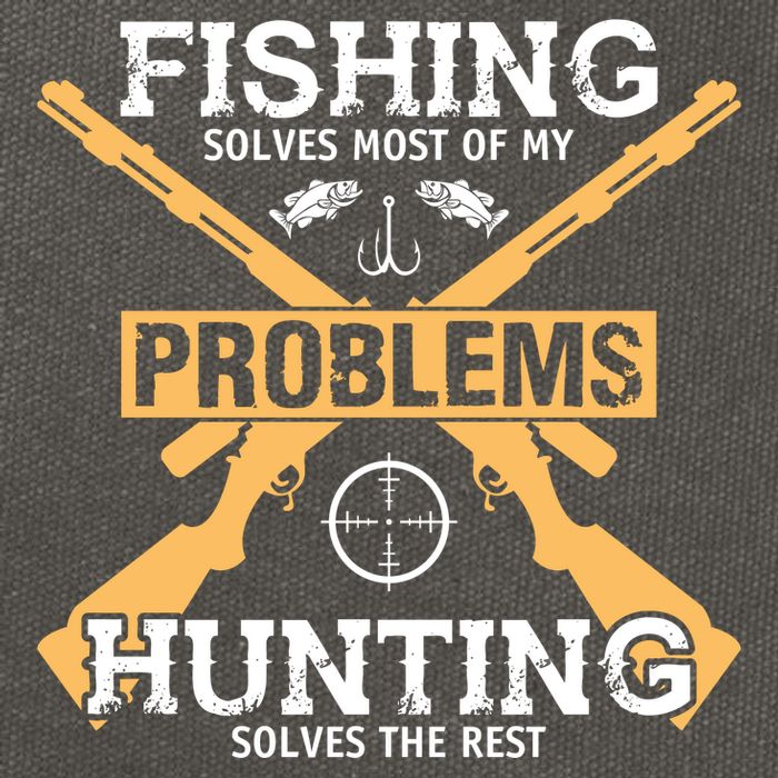 Fishing Solves Most Problems Hunting Solves The Rest Cotton Canvas Backpack