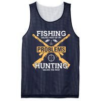Fishing Solves Most Problems Hunting Solves The Rest Mesh Reversible Basketball Jersey Tank
