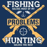 Fishing Solves Most Problems Hunting Solves The Rest Sustainable Knit Beanie