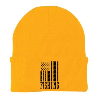 Fishing USA Flag Knit Cap Winter Beanie