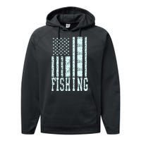 Fishing USA Flag Performance Fleece Hoodie