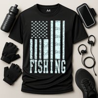 Fishing USA Flag Cooling Performance Crew T-Shirt