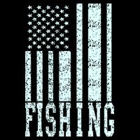 Fishing USA Flag Cooling Performance Crew T-Shirt