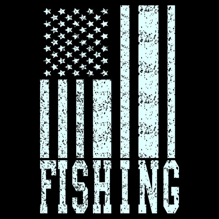 Fishing USA Flag Cooling Performance Crew T-Shirt