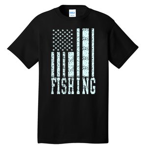 Fishing USA Flag Tall T-Shirt