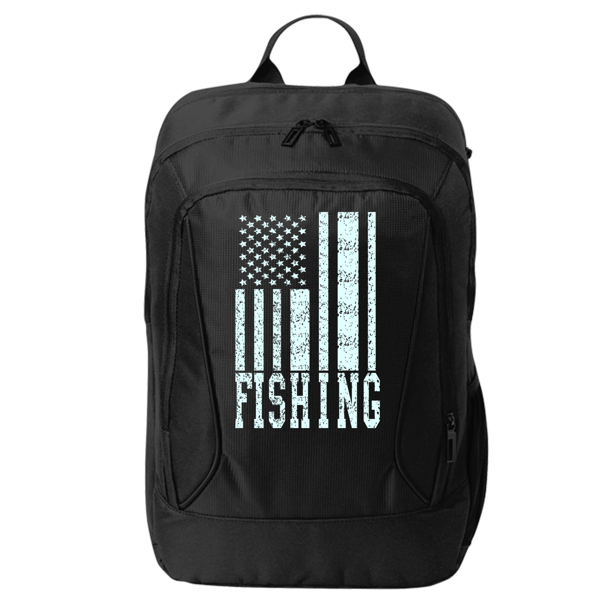 Fishing USA Flag City Backpack