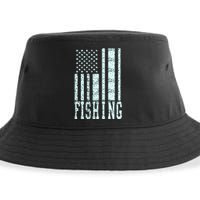 Fishing USA Flag Sustainable Bucket Hat