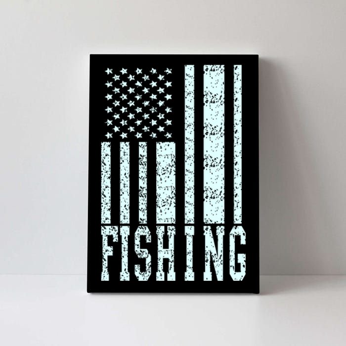 Fishing USA Flag Canvas