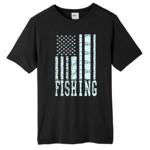 Fishing USA Flag Tall Fusion ChromaSoft Performance T-Shirt