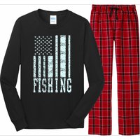 Fishing USA Flag Long Sleeve Pajama Set