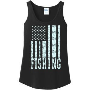 Fishing USA Flag Ladies Essential Tank