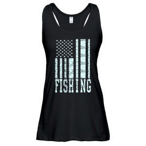 Fishing USA Flag Ladies Essential Flowy Tank