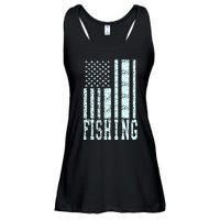 Fishing USA Flag Ladies Essential Flowy Tank