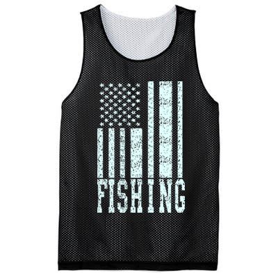 Fishing USA Flag Mesh Reversible Basketball Jersey Tank