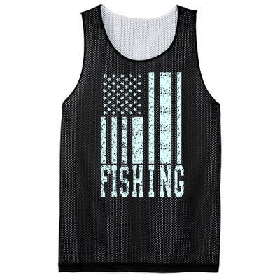 Fishing USA Flag Mesh Reversible Basketball Jersey Tank