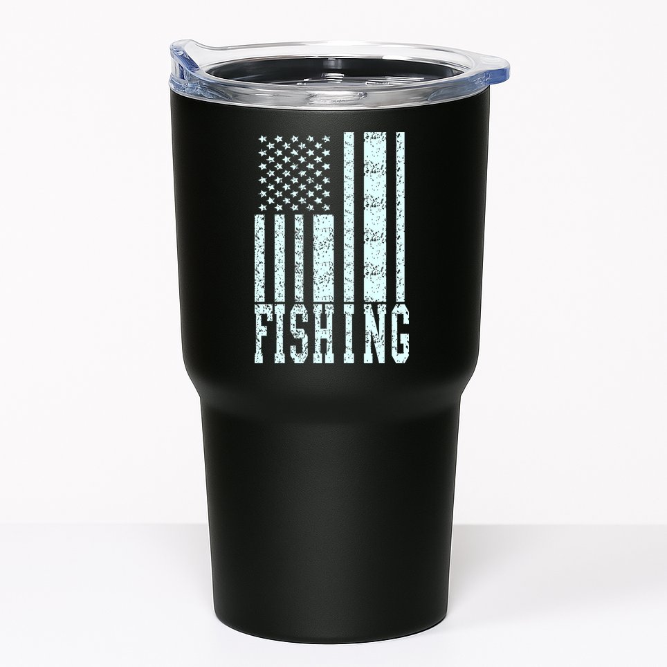 Fishing USA Flag Tumbler