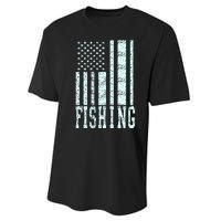 Fishing USA Flag Performance Sprint T-Shirt