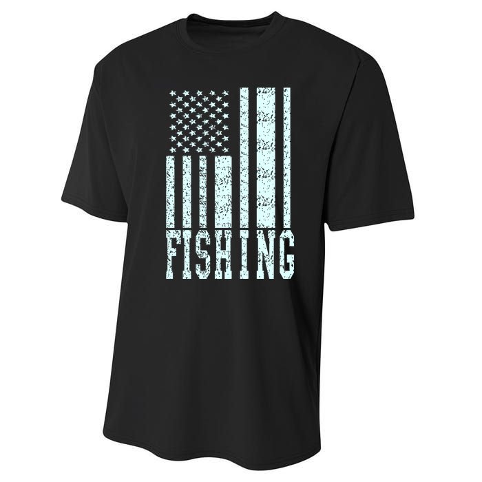 Fishing USA Flag Performance Sprint T-Shirt