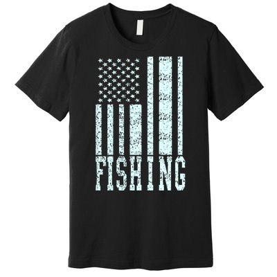 Fishing USA Flag Premium T-Shirt