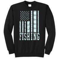 Fishing USA Flag Tall Sweatshirt