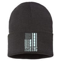 Fishing USA Flag Sustainable Knit Beanie