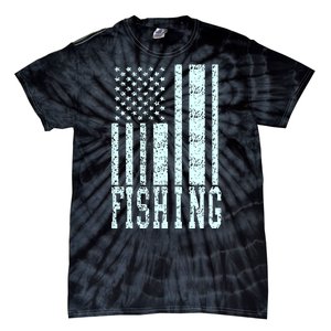 Fishing USA Flag Tie-Dye T-Shirt