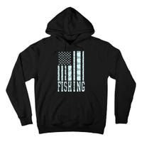 Fishing USA Flag Tall Hoodie