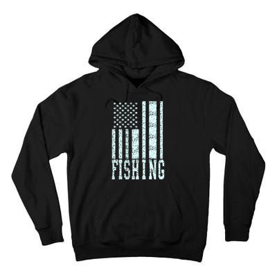 Fishing USA Flag Tall Hoodie