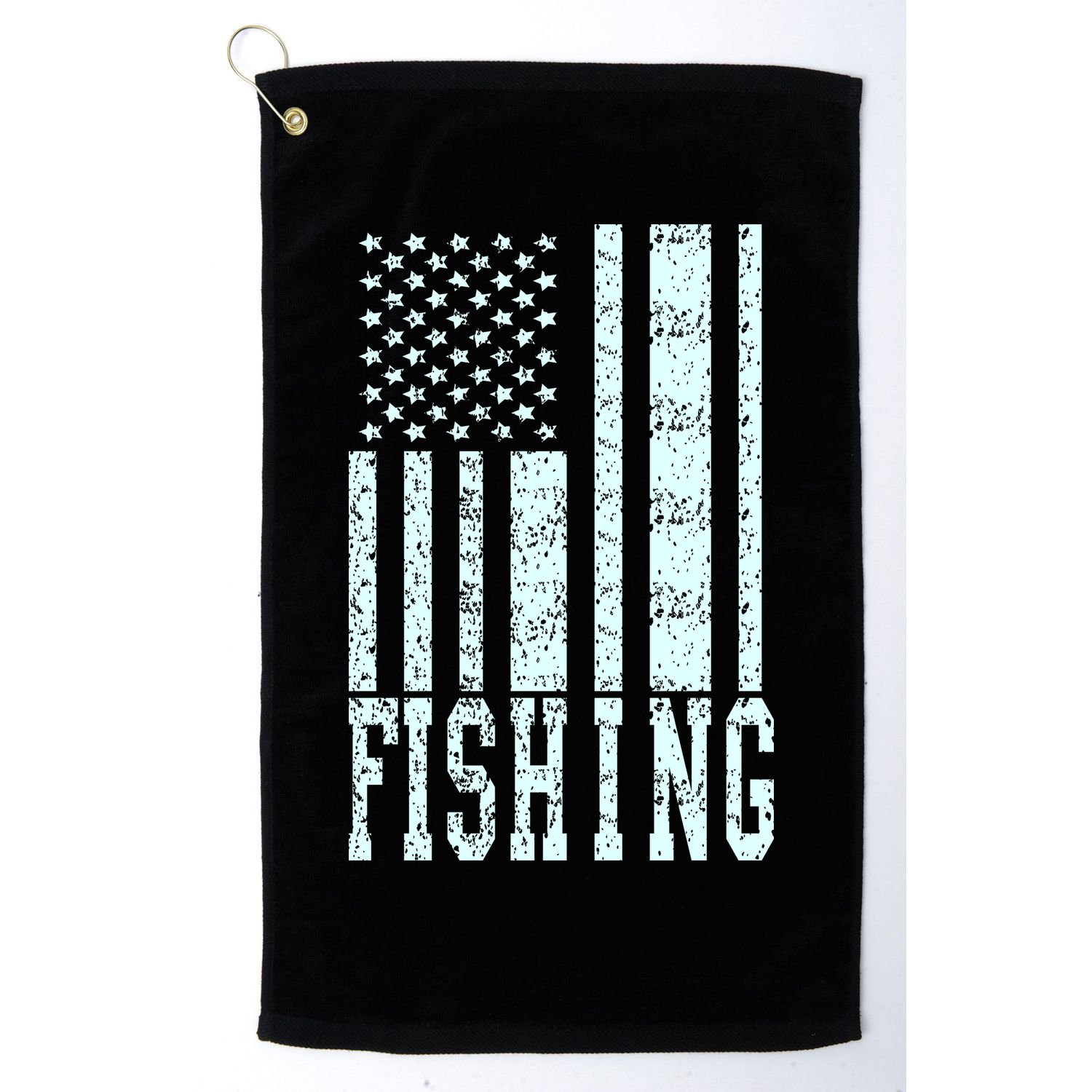 Fishing USA Flag Golf Towel