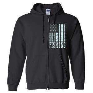 Fishing USA Flag Full Zip Hoodie