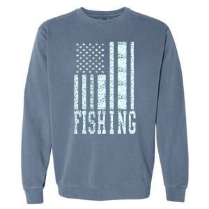 Fishing USA Flag Garment-Dyed Sweatshirt