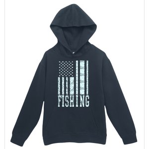 Fishing USA Flag Urban Pullover Hoodie