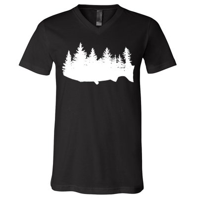 Fishing Wilderness V-Neck T-Shirt
