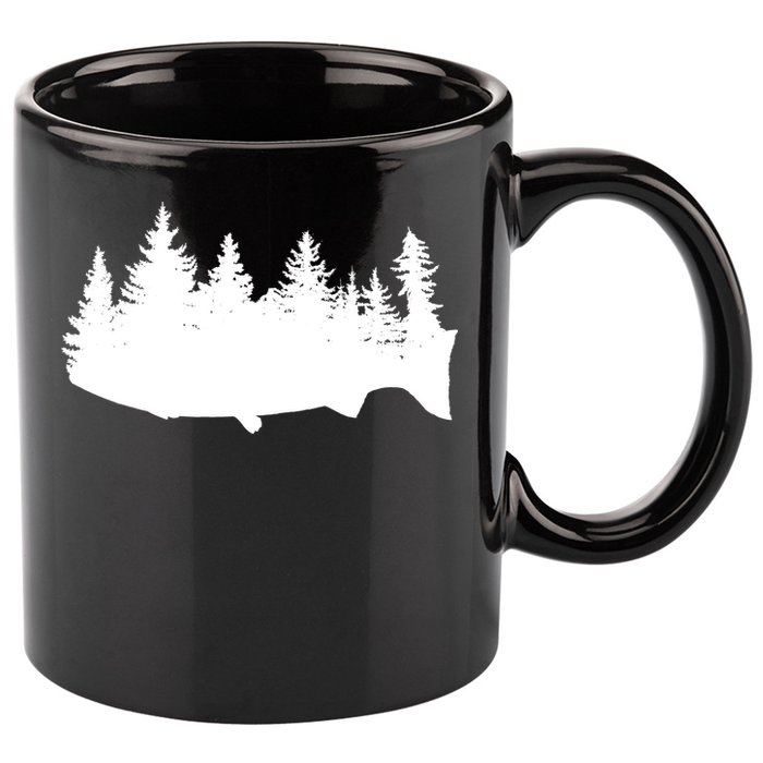 Fishing Wilderness 11oz C Handle Ceramic Mug