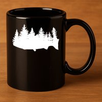 Fishing Wilderness 11oz C Handle Ceramic Mug