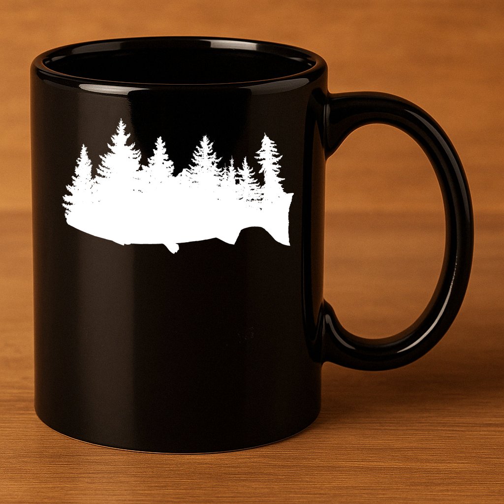 Fishing Wilderness 11oz C Handle Ceramic Mug