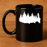 Fishing Wilderness 11oz C Handle Ceramic Mug