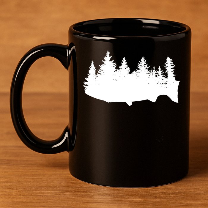 Fishing Wilderness 11oz C Handle Ceramic Mug