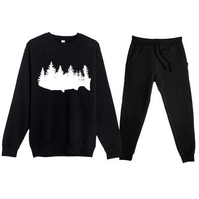 Fishing Wilderness Premium Crewneck Sweatsuit Set