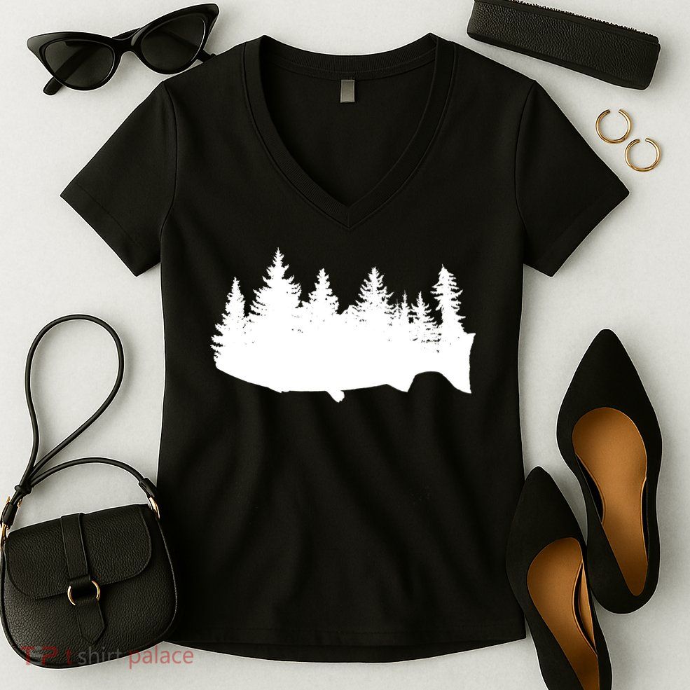 Fishing Wilderness Women's V-Neck T-Shirt
