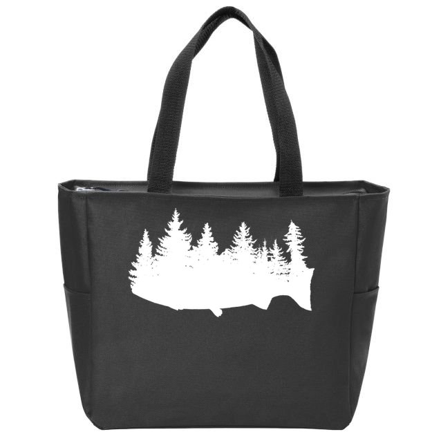 Fishing Wilderness Zip Tote Bag