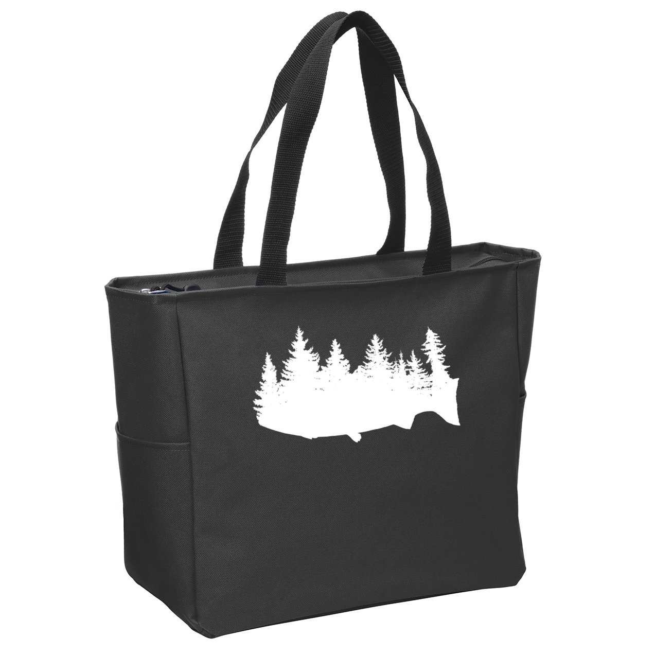 Fishing Wilderness Zip Tote Bag