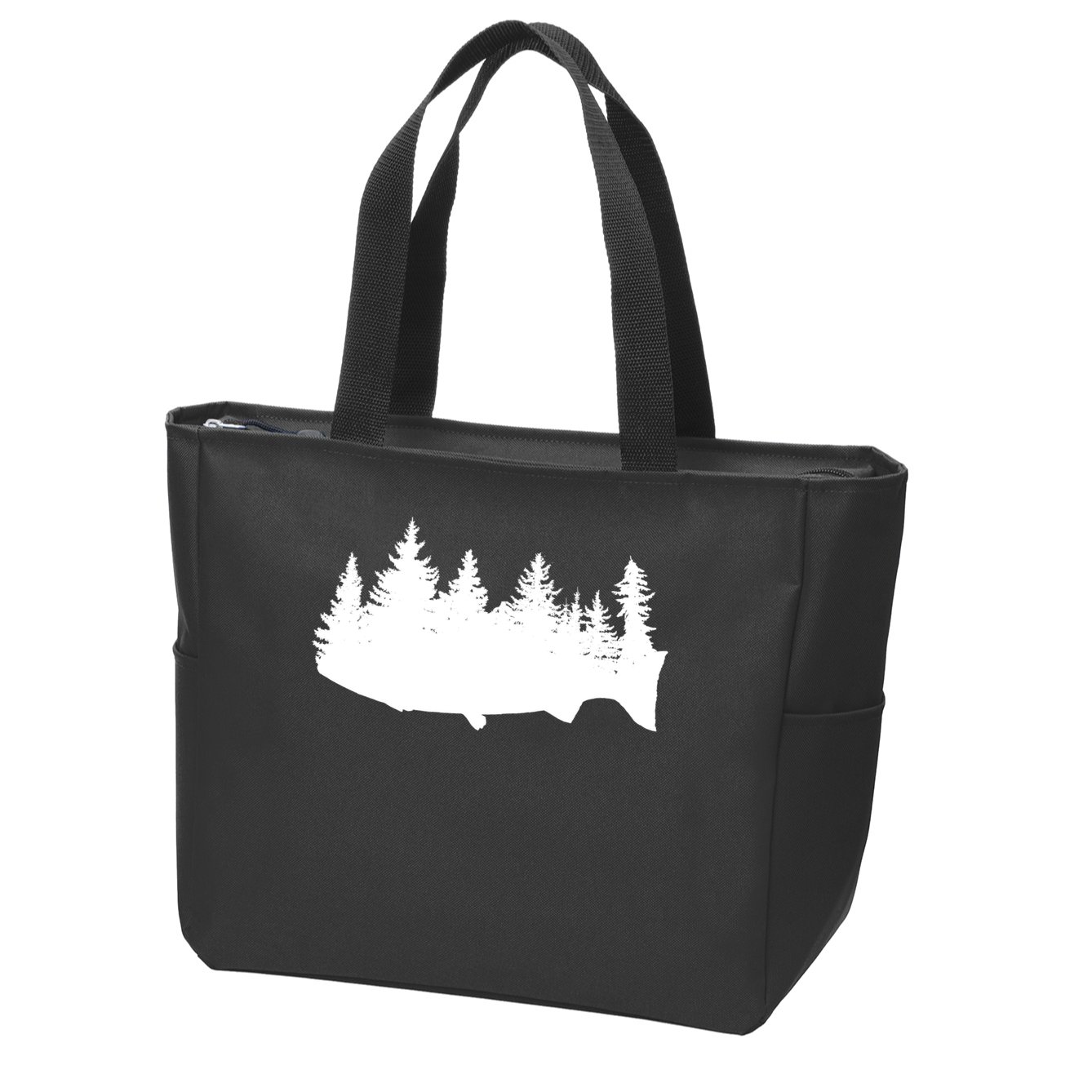 Fishing Wilderness Zip Tote Bag