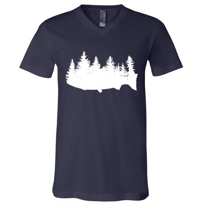 Fishing Wilderness V-Neck T-Shirt