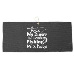 Fishing With Daddy Large Microfiber Waffle Golf Towel